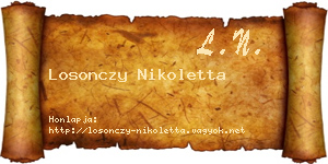 Losonczy Nikoletta névjegykártya