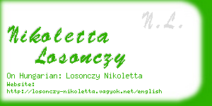 nikoletta losonczy business card